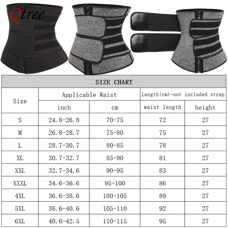 Qtree Waist Trainer Plus Size  – Sweat Waist Trainer Belt Neoprene recenzja i cena