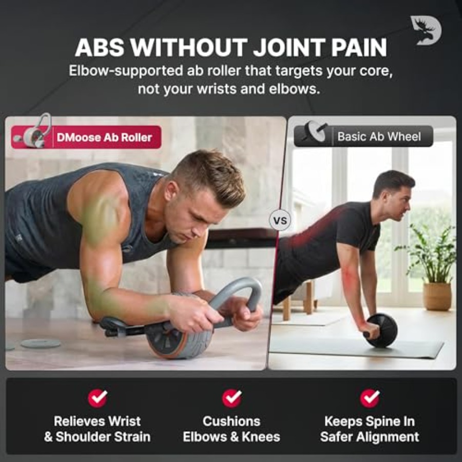 Kółko do ćwiczeń AB z podparci – Ab Roller Wheel With Elbow Support recenzja i cena