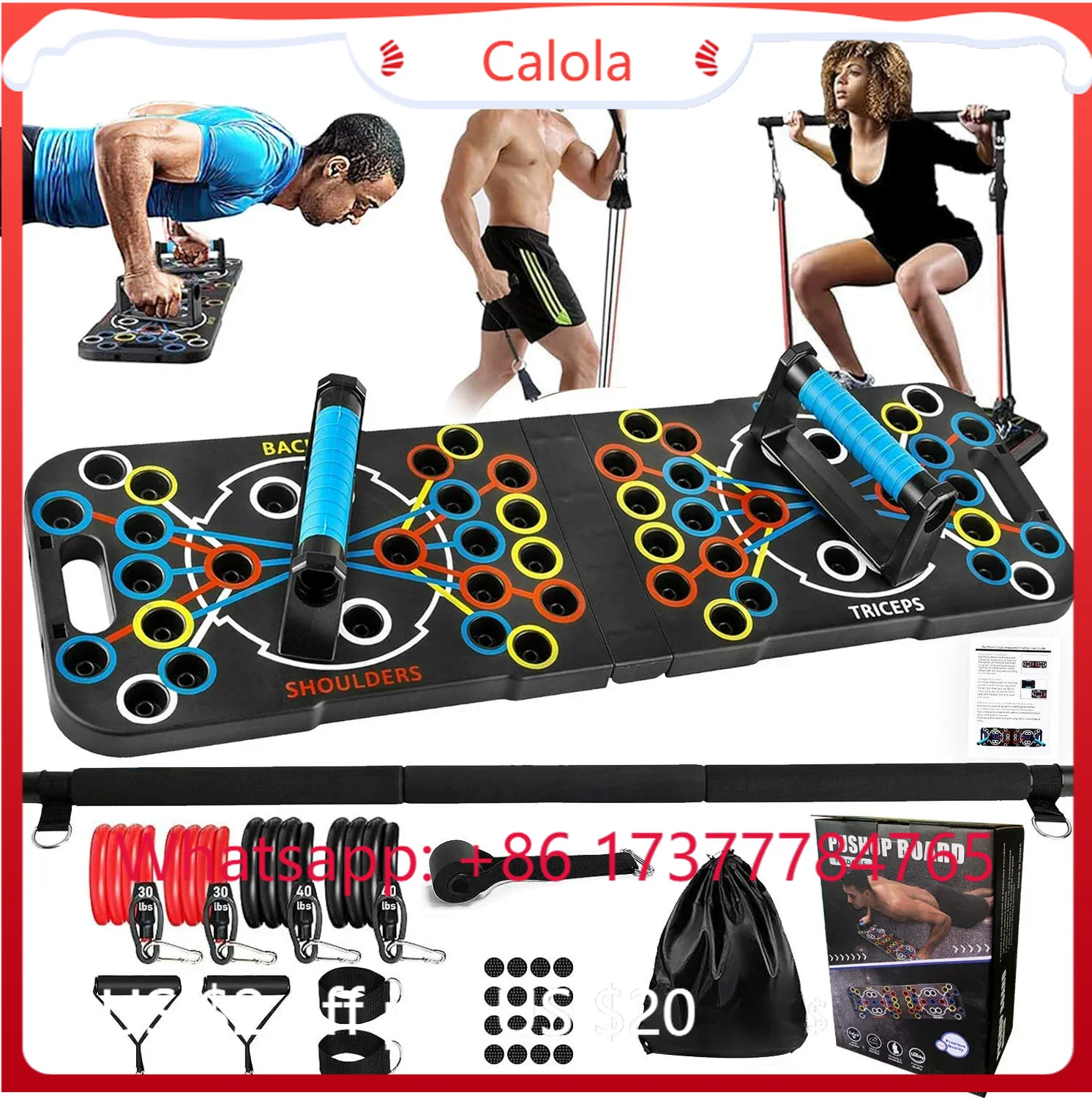 Wielofunkcyjna deska do pompek – Pilates Bar Kit With Resistance Bands recenzja i cena
