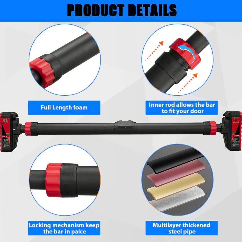 Regulowany drążek do podciągan – Door Pull Up Bar No Screw recenzja i cena
